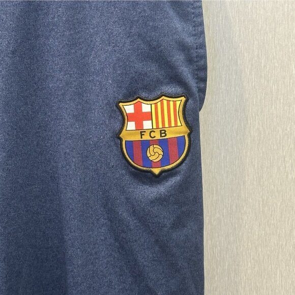 FC Barcelona Official Jogger Pants Men’s M Blue Elastic Waist Cuffed FCB Crest - Picture 3 of 8